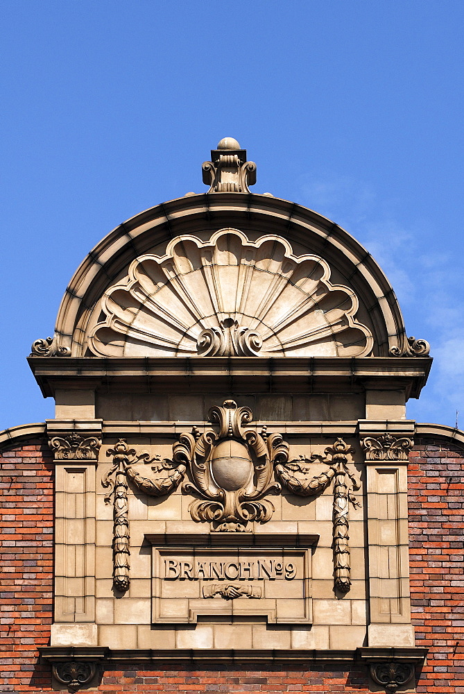 Decorative gabled roof, around 1900, Belmont Street, Swadlincote, South Derbyshire, England, UK, Europe