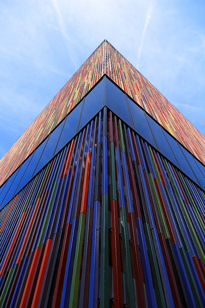 Facade of the museum of the Brandhorst Collection, Theresastrasse 35, Munich, Bavaria, Germany, Europe