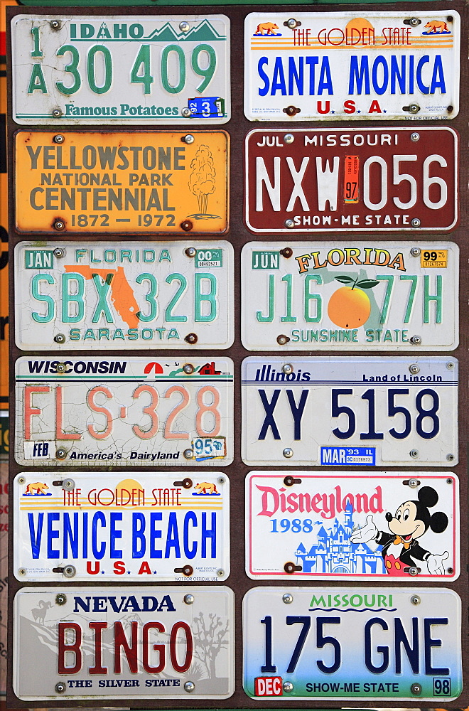 American number plates