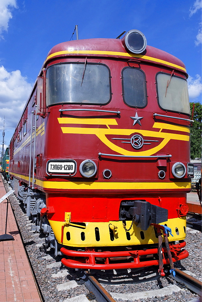 Soviet diesel locomotive TEP60, built in 1984