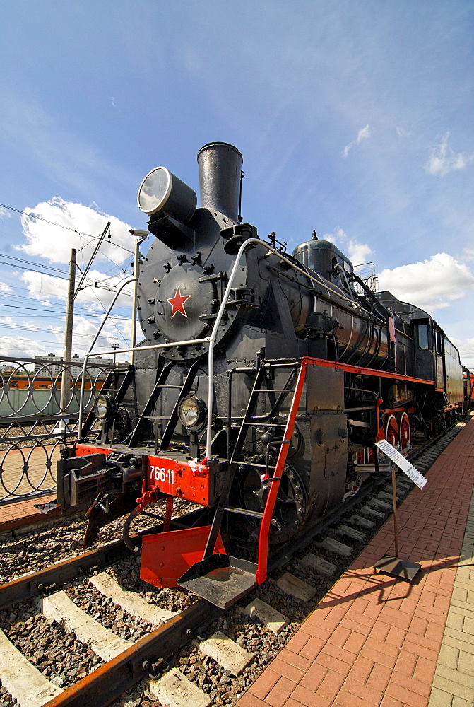 Soviet steam locomotive ER766, built in 1949