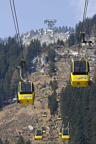 Cable car in Mayerhofen, Zillertal, Austria