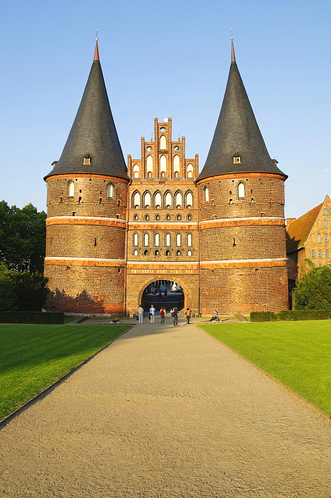 Holstentor, Holsten Gate, in Luebeck, Schleswig-Holstein, Germany, Europe