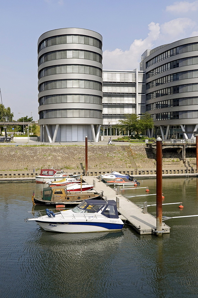 Marina, Inner Harbour, Duisburg, North Rhine-Westphalia, Germany, Europe