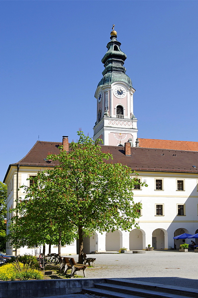 Assumption of Mary's cistercian abbey church, Aldersbach, Lower Bavaria, Bavaria, Germany, Europe