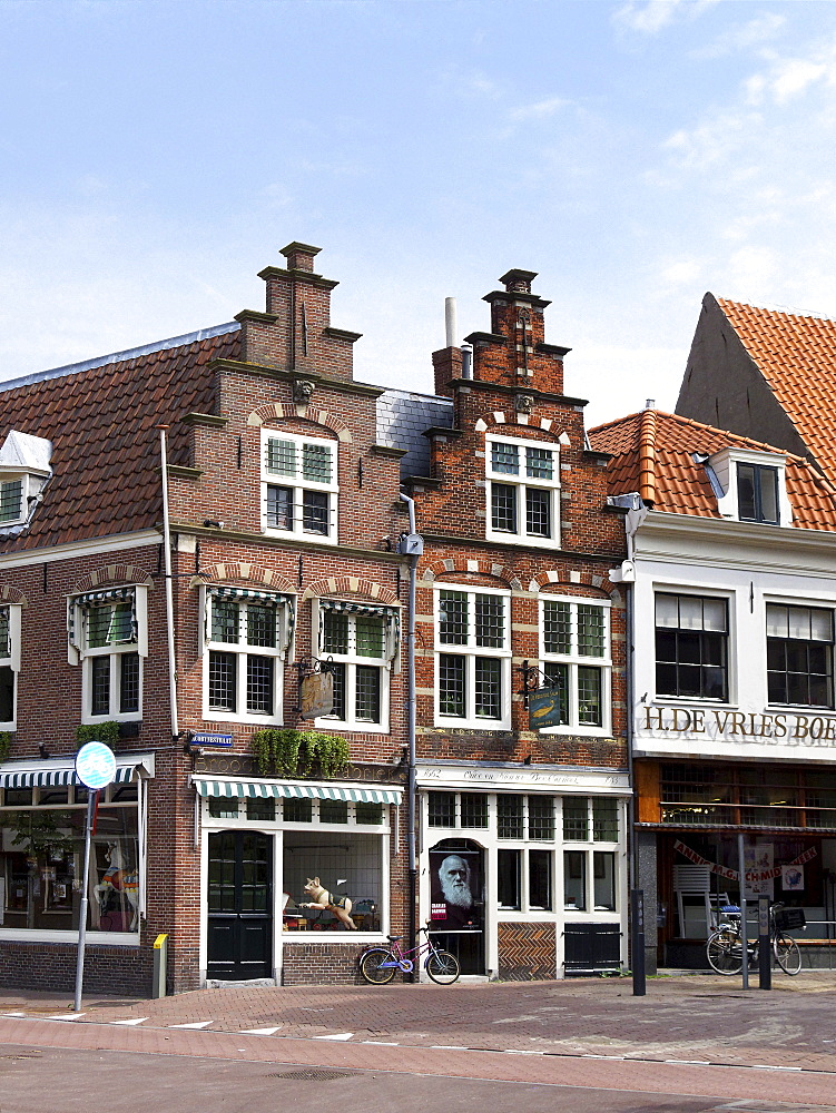 Street corner, Haarlem, Holland, Netherlands, Europe