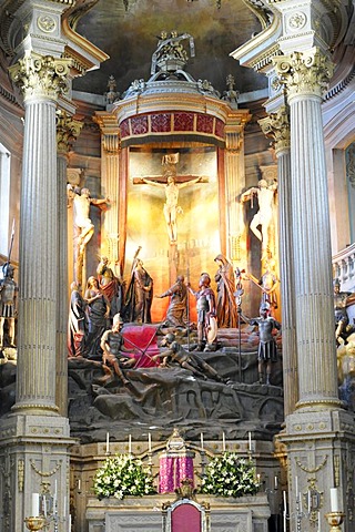 Altar of the pilgrimage church Bom Jesus, pilgrimage site, Braga, North Portugal, Europe