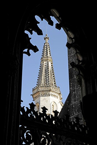 Partial view, Mosteiro de Santa Maria da Vitoria, Batalha Monastery, Batalha, Central Portugal, Portugal, Europe