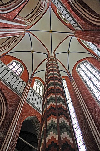 Interior, Muenster Bad Doberan cathedral, Cistercian monastery, 13th cent., Bad Doberan, Mecklenburg-Western Pomerania, Germany, Europe