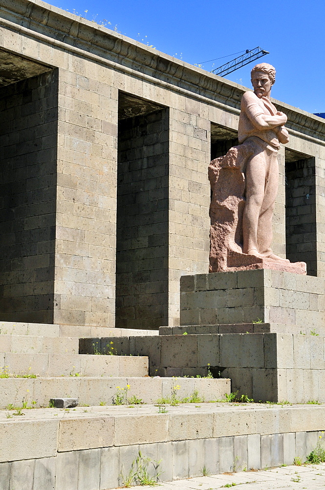 Sovjet style monument at downtown Yerevan, Jerewan, Armenia, Asia