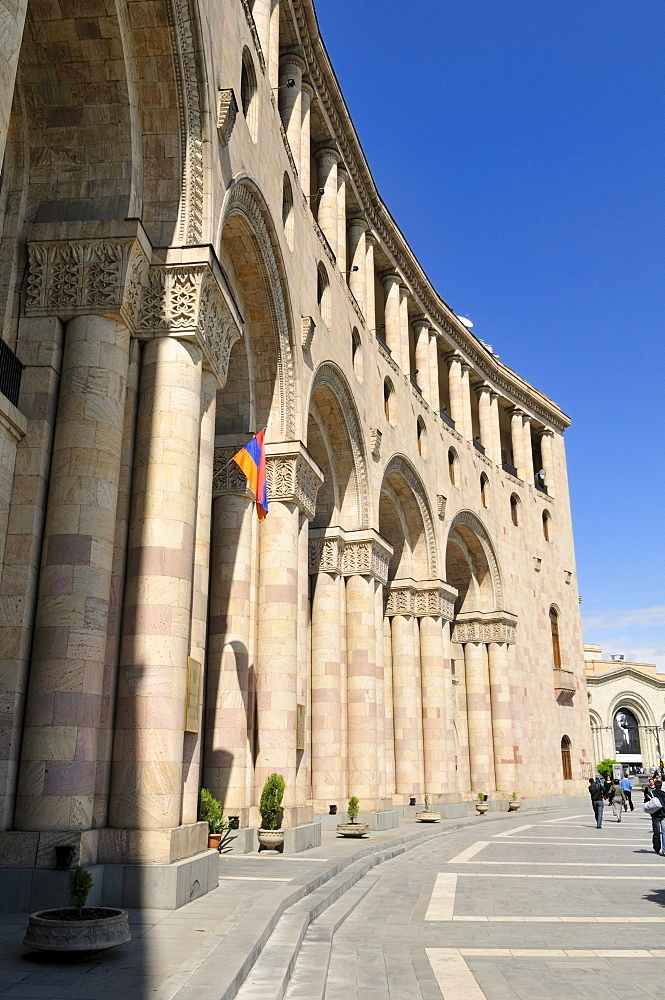 Public building, Republic Square at downtown Yerevan, Jerewan, Armenia, Asia