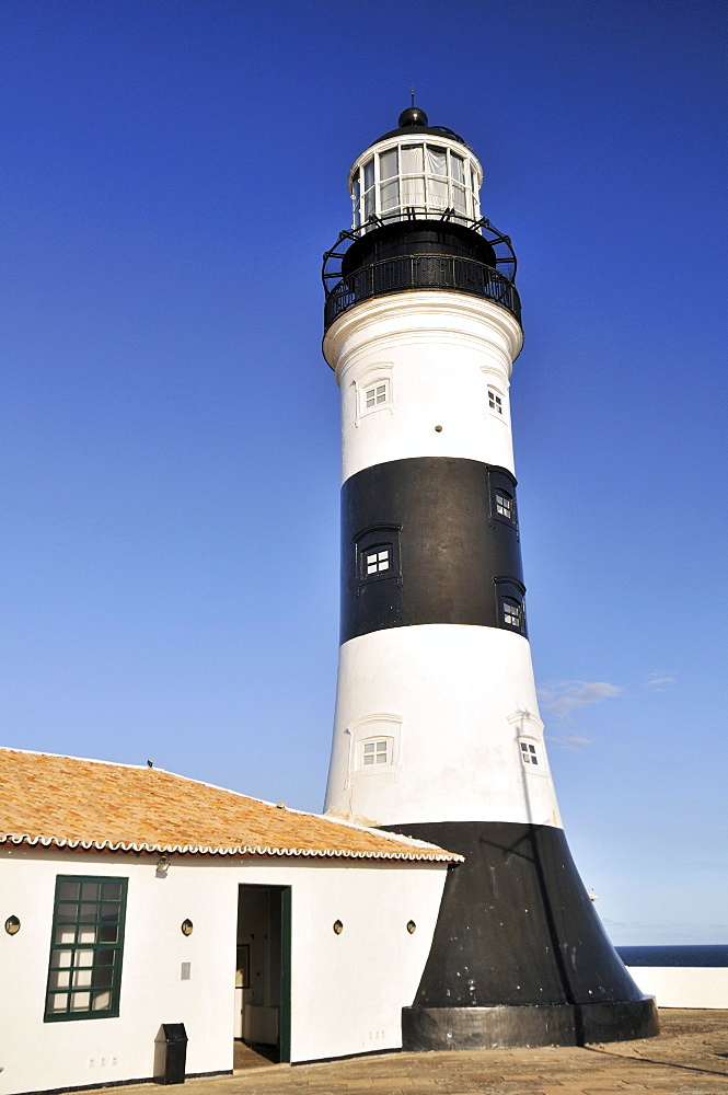 Farol da Barra lighthouse in the Forte de Santo Antonio da Barra fortress, Salvador, Bahia, UNESCO World Heritage Site, Brazil, South America