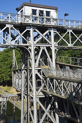 Canal du Centre, Boat Lift number 2, Unesco World Heritage Site, Houdeng Goegnies, Hainaut Province, Belgium