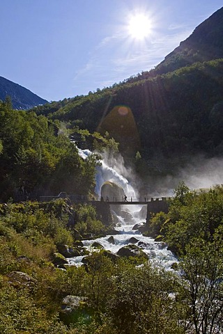 Trail to Briksdalsbreen, Norway, Scandinavia, Europe