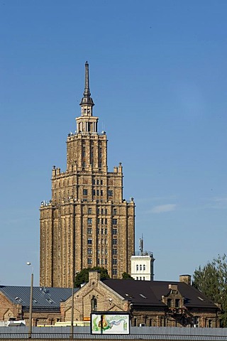 Latvian Academy of Sciences, Socialist Classicism, Riga, Latvia, Baltic States, PublicGround