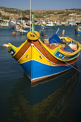 Fishing boat, Luzzu, harbour, Marsaxlokk, Malta