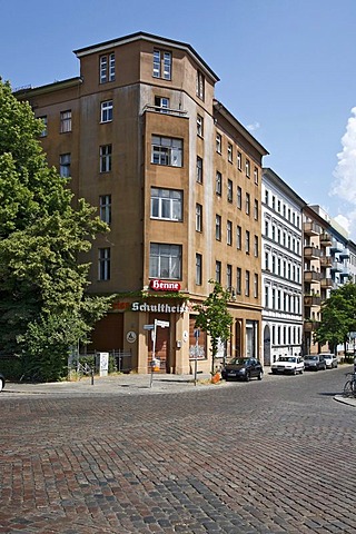 Old building with the restaurant Henne in Waldemar street in Berlin, Germany