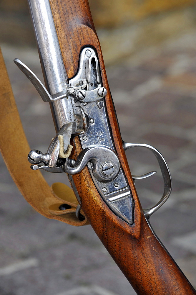 Life in the Baroque era, 18th century, flintlock, Schiller Jahrhundertfest festival, Marbach am Neckar, Baden-Wuerttemberg, Germany, Europe