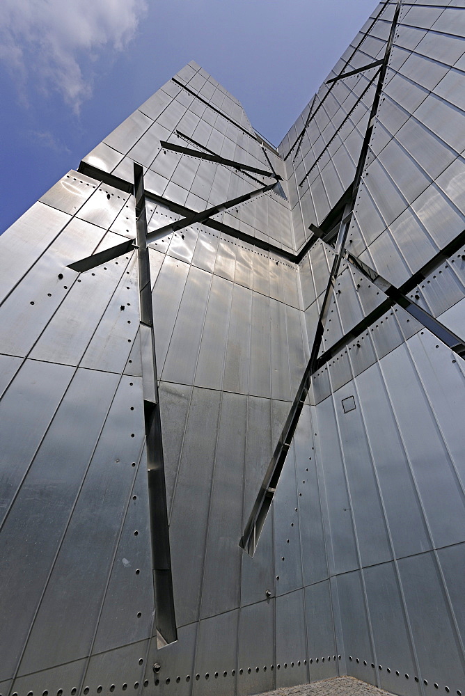 Jewish Museum, new building by Daniel Libeskind, detailed view of the facade, Berlin, Germany, Europe