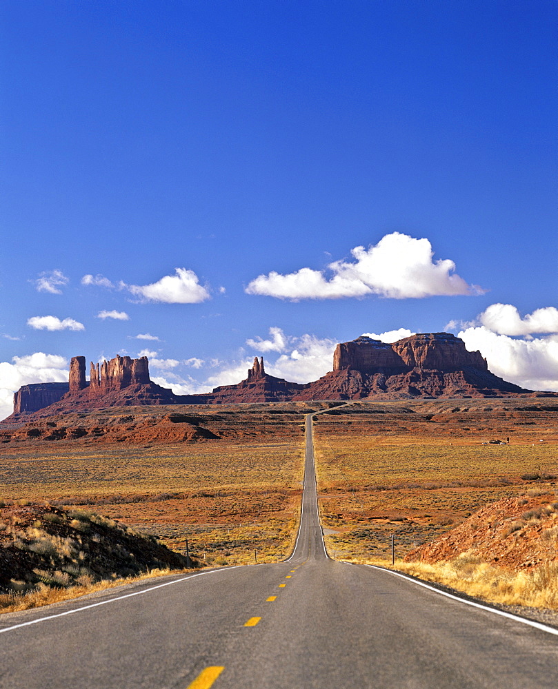 Road to Monument Valley, Navajo Nation Reservation, Colorado Plateau, Arizona, USA