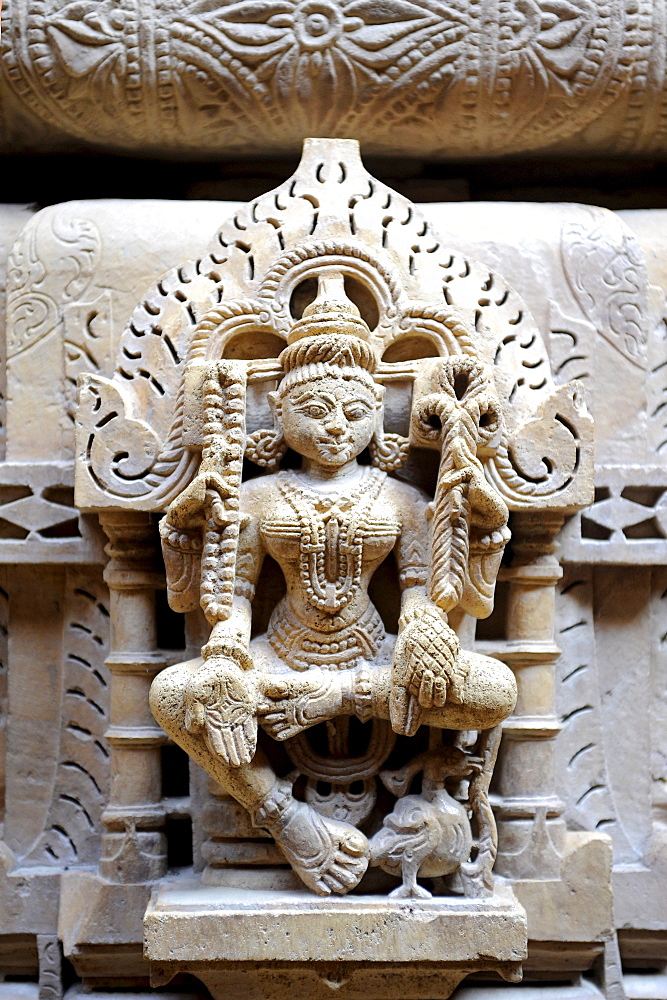 Sculpture in a Jain Temple, Jaisalmer, Rajasthan, North India, India, South Asia, Asia