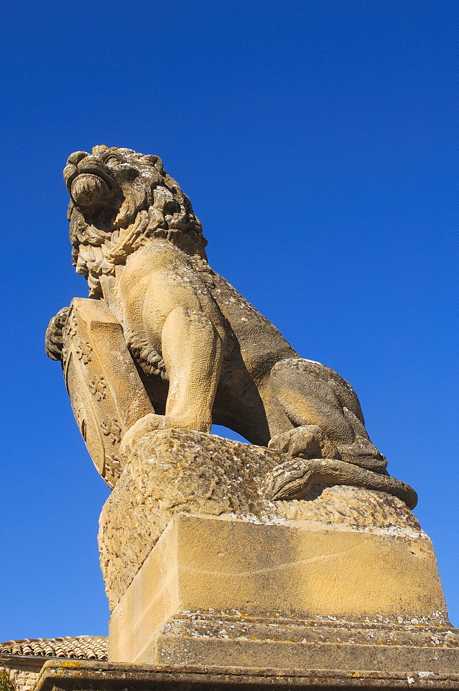 Lion scuplture, ubeda, Jaen province, Spain, Europe