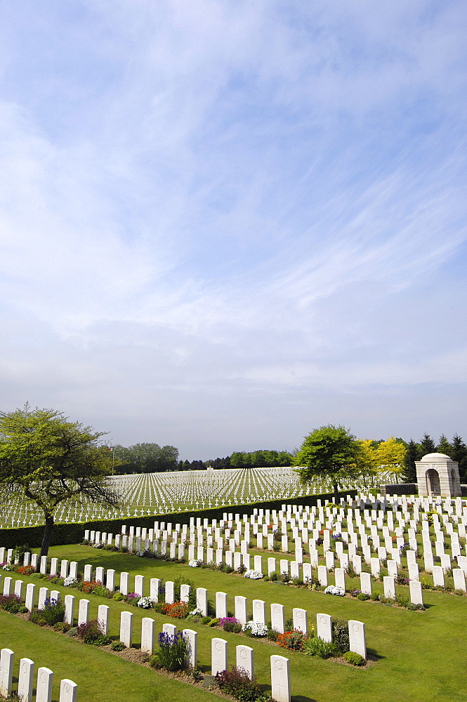 La Targette, British First World War Cemetery, Pas-de-Calais, Somme valley, France, Europe