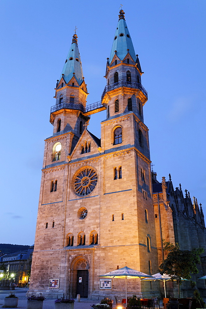 City church, Meiningen, Rhoen, Thuringia, Germany, Europe