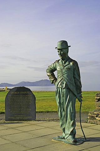 Charlie Chaplin statue, Waterville, Ring of Kerry, Kerry, Ireland