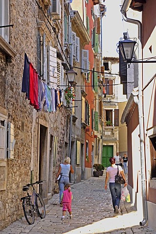 Alleyway in the Old Town, Rovinj, Istria, Croatia