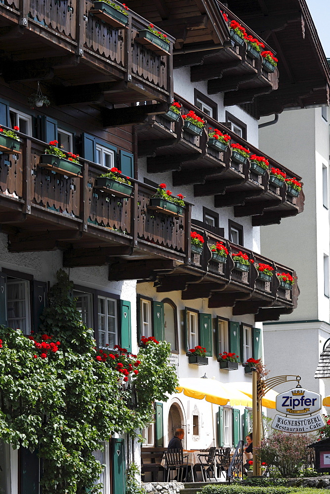 Gasthof Pension Katrin and Wagnerstueberl restaurant, St. Wolfgang, Salzkammergut region, Upper Austria, Austria, Europe