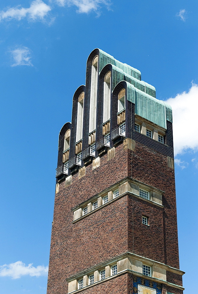 Hochzeitsturm wedding tower or Fuenffingerturm five fingers tower, Darmstadt, Hesse, Germany, Europe