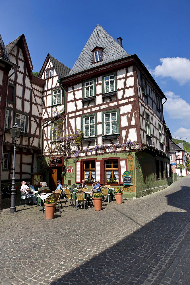 The old town of Bacharch, Unesco World Heritage Upper Middle Rhine Valley, Bacharach, Rhineland Palatinate, Germany, Europe