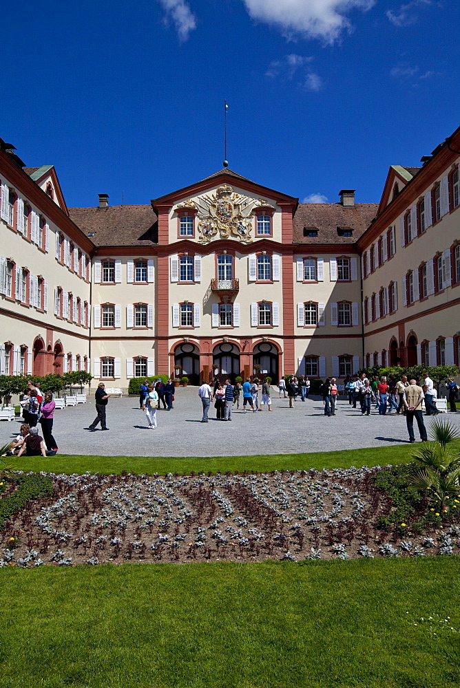 The historic baroque palace, Deutschordensschloss castle of the Teutonic Knights, Mainau, Mainau Island, Lake Constance, County Konstanz, Baden-Wuerttemberg, Germany, Europe