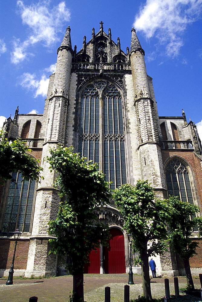 Hooglandse Chuch, a gothic church in the old city center, Leiden, province of South Holland, Zuid-Holland, Netherlands, Benelux, Europe