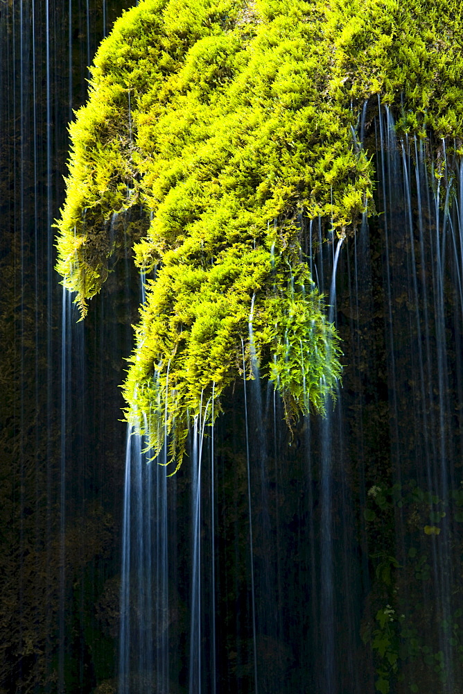 Schleierfaelle waterfalls, Ammergau, Upper Bavaria, Bavaria, Germany, Europe