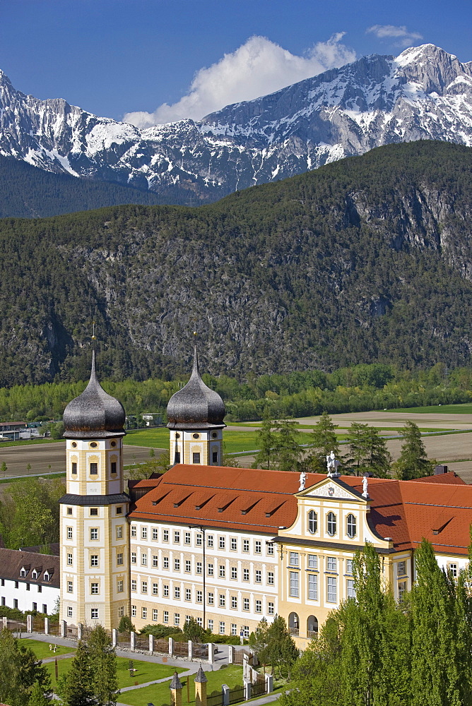 Stift Stams monastery, Cistercian Abbey, Mieminger mountain range, Inntal valley, Tyrol, Austria, Europe