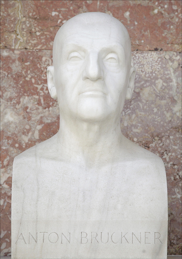 Bust of Anton Bruckner, Austrian composer of the late romantic era