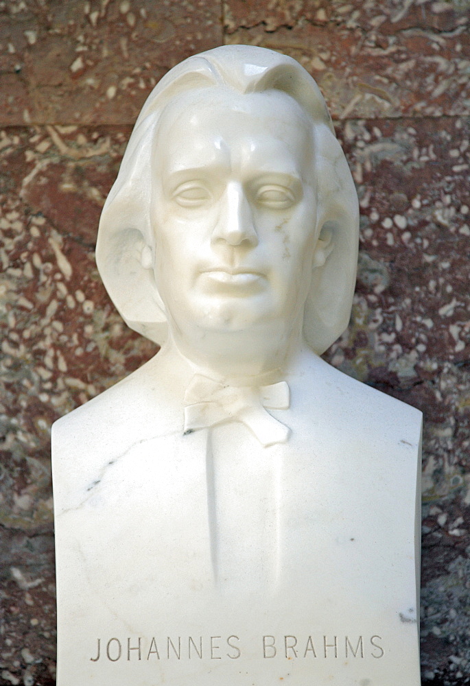 Bust of Johannes Brahms, German composer of the Romantic