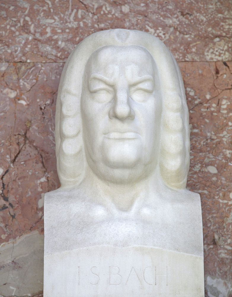 Bust of Johann Sebastian Bach, German composer