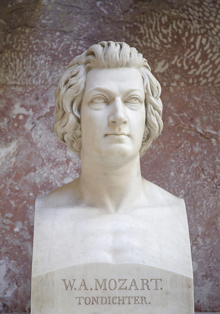 Bust of Wolfgang Amadeus Mozart, composer of the Viennese Classic