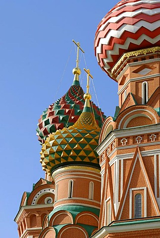 Domes of the Saint Basil Cathedral, Red Square, Moscow, Russia