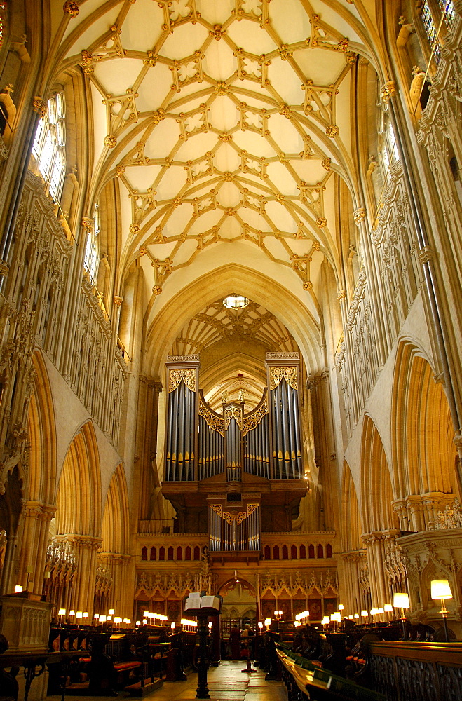 Sanctuary of St. Andrew's Cathedral, Wells, Somerset, England, UK