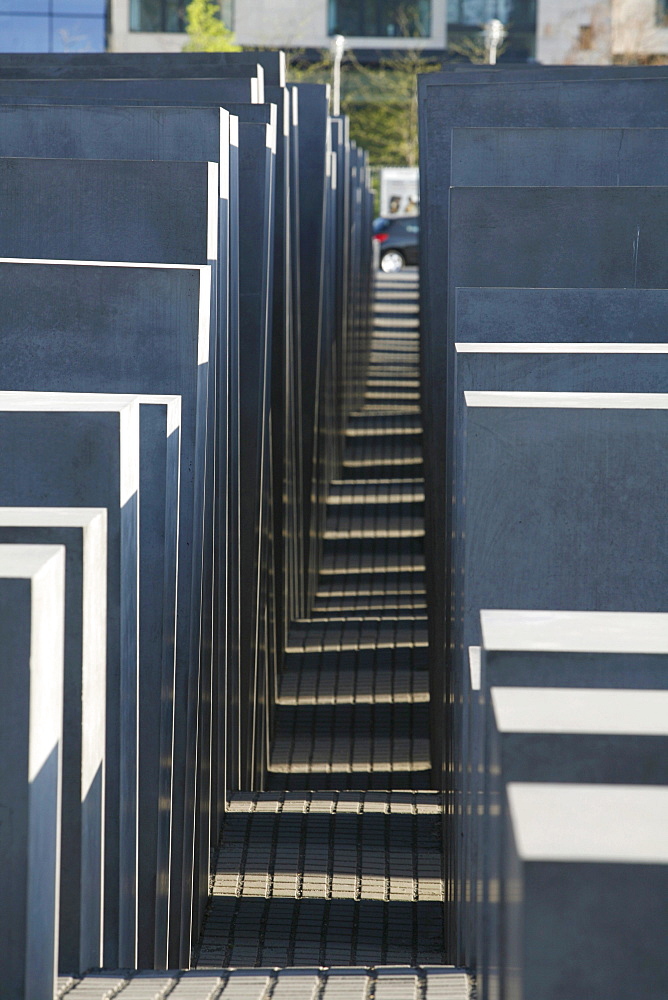 Geometric patterns of the Memorial for the Murdered Jews of Europe, Holocaust Memorial, Berlin, Germany, Europe