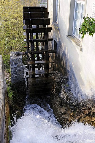 Water wheel powered by a creek