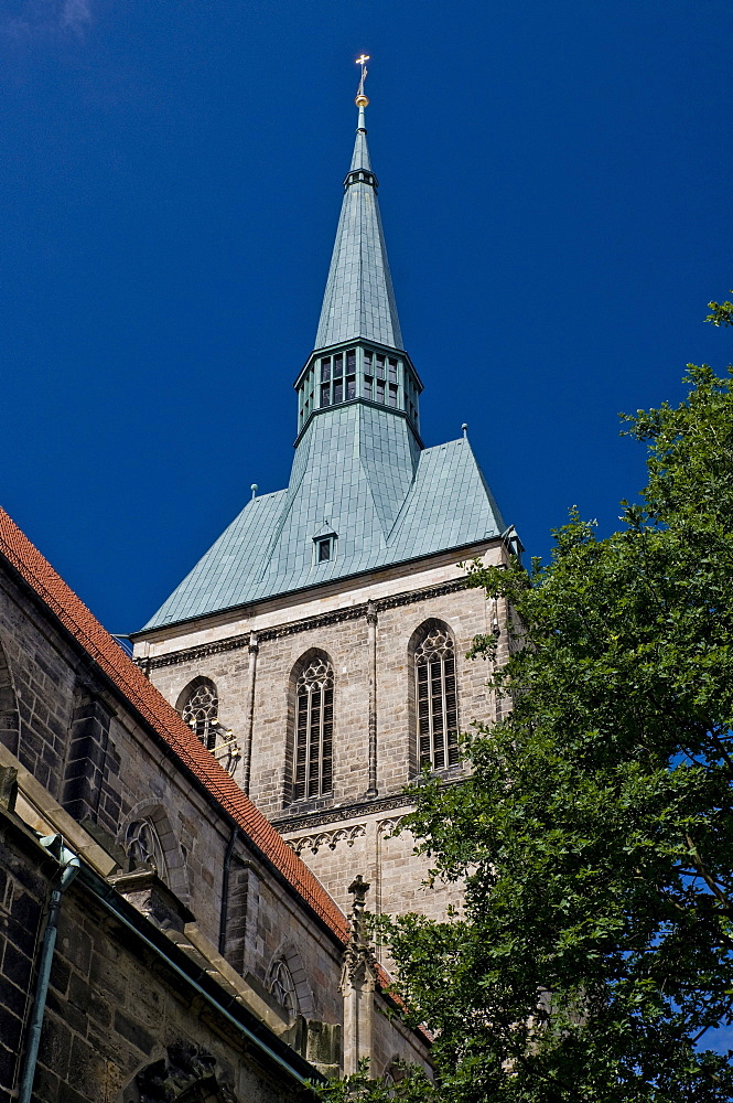 Tower of the Andreaskirche Andreas church, Hildesheim, Lower Saxony, Germany, Europe