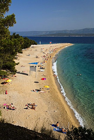 Zlatni Rat Beach, nudist beach, Bol, Brac Island, Dalmatia, Croatia, Adriatic Sea, Mediterranean, Europe