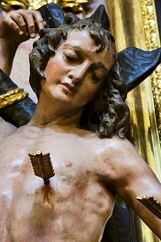 Representation of the Saint Sebastian in the Garrison Church in Graz, Styria, Austria, Europe