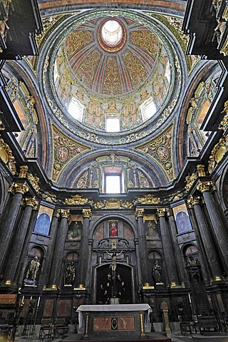 Interior shot, cupola, baroque, San Andres Church, San Isidro Chapel, Madrid, Spain, Europe