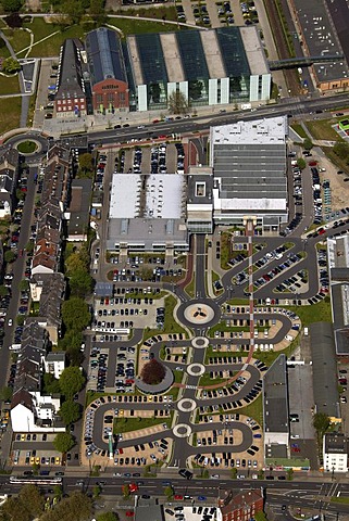 Aerial photograph of LEG project in Duesseldorf, Hoeherweg car dealers, Nordrhein-Westfalen, Germany, Europe